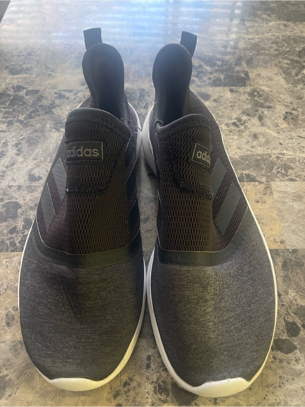 adidas Slip-On Sneakers in Black and White